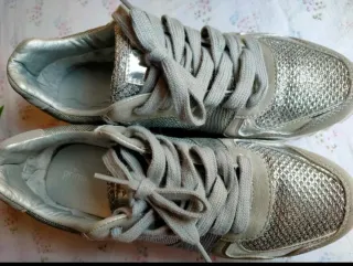 Scarpe da ginnastica donna grigio/argento