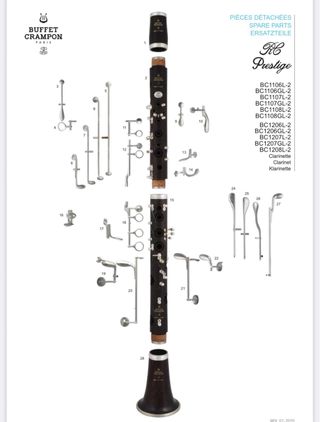 Recambio Llaves Clarinete Buffet Crampon Bb/A