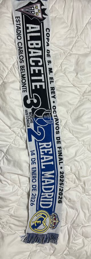 Bufanda Albacete Real Madrid Copa Rey