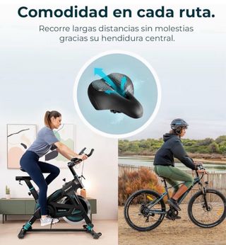 Sillín de bicicleta negro con gel