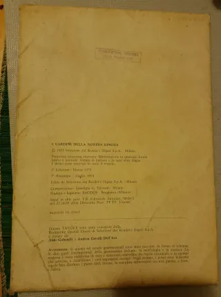 I Cardini della Nostra Lingua - Grammatica
