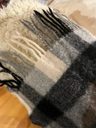 Bufanda BOSS azul y gris