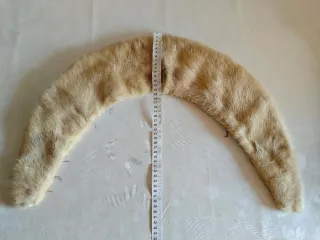 Collo in pelliccia beige e marrone