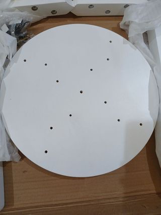 Taburete Redondo Madera Blanco