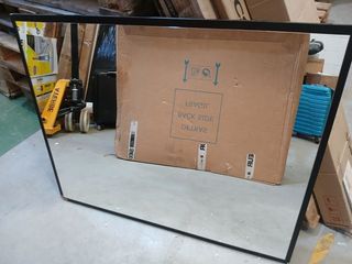 Espejo Negro Marco Vidrio