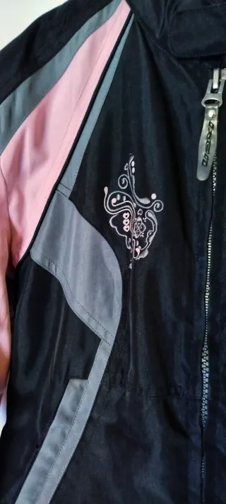 Giacca Moto Ixon Donna Nera Rosa