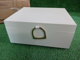 SONGMICS JBC165W01 Joyero 2 Capas, Joyero con Asa