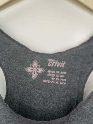 Camiseta tirantes Crivit Buda Gris