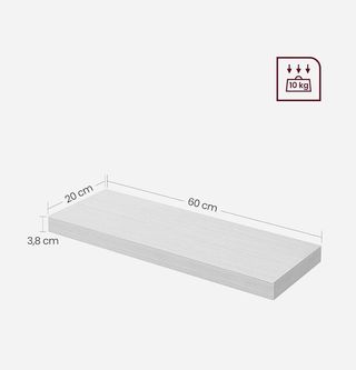 VASAGLE Estante de Pared, Estante Flotante, 20x60