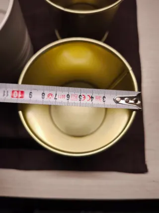 Set 4 vasetti metallo + 1 ceramica ikea