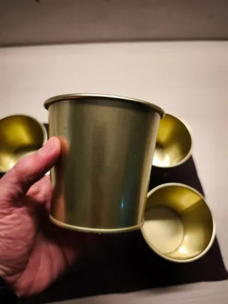 Set 4 vasetti metallo + 1 ceramica ikea