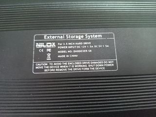 Nilox DH0003ER-SB - Custodia per dischi rigidi da 3,5 pollici, colore nero