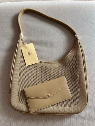 Set Borsa e Portacarte Cosy Island Beige
