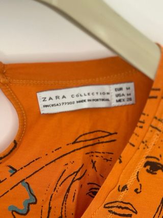 Camiseta Zara Estampada Pájaros Flores