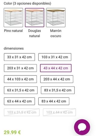 Banco jardín diseño gaviones madera