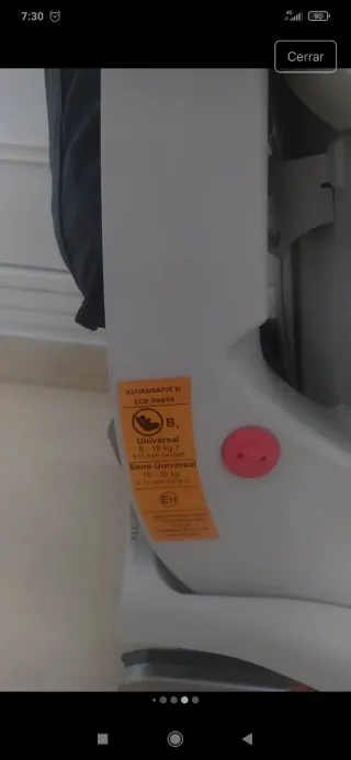 Silla coche Britax Römerbcon Ixofix