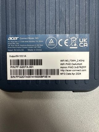 Router 5G ACER ENDURO M3