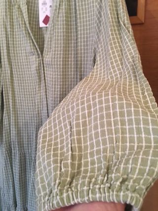 Vestido de cuadros verde Primark