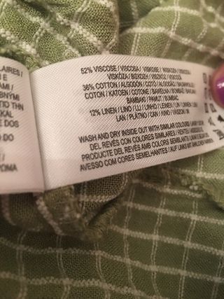 Vestido de cuadros verde Primark