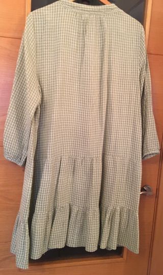 Vestido de cuadros verde Primark