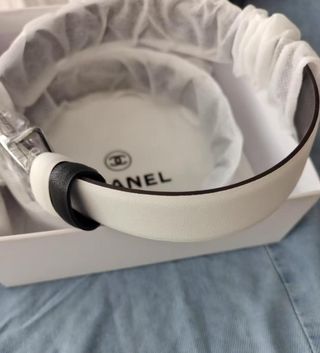 Cinturón Chanel Blanco y Negro