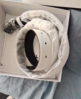 Cinturón Chanel Blanco y Negro