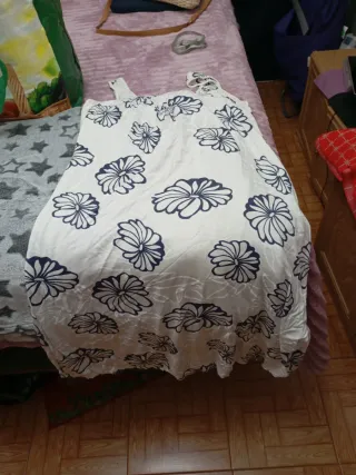 Vestido Verano Blanco Estampado Flores