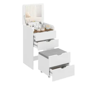 Mueble tocador blanco compacto