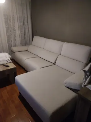 Chaiselongue Beige Tela