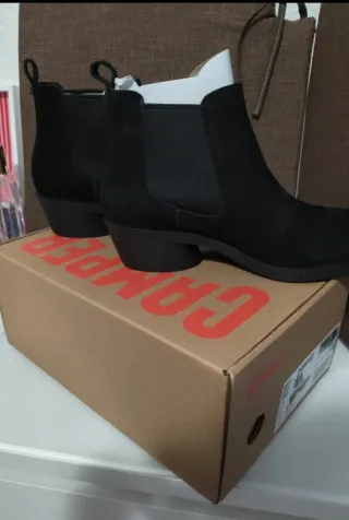 Botines Camper Ante Negro Talla 38