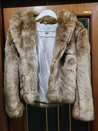 Abrigo Mujer Elegante Pelo Talla XS