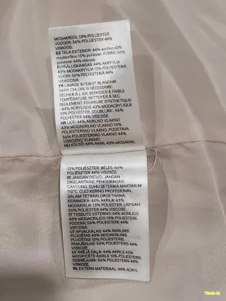 Abrigo Mujer Elegante Pelo Talla XS