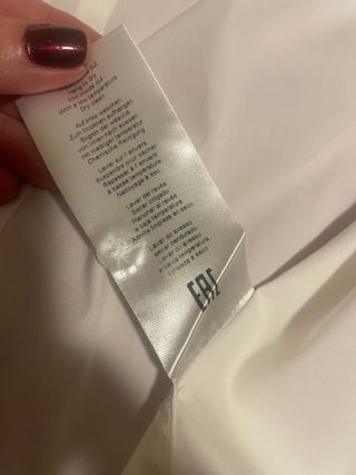 Camisa blanca algodón floral