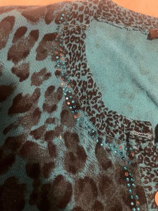 Chaqueta punto estampado animal print