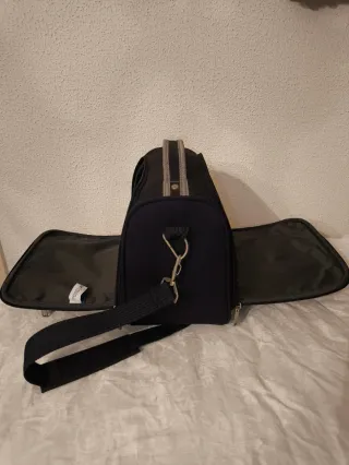 Neceser de viaje azul y gris 31x25x17