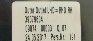 REJILLA AIREADORA OPEL ASTRA K LIM. 5TÜRIG 1.4 I