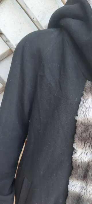 Cappotto Damo con cappuccio e pelliccia