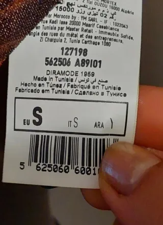 Camicetta fantasia marrone e arancione