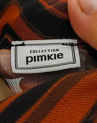 Camicetta fantasia marrone e arancione