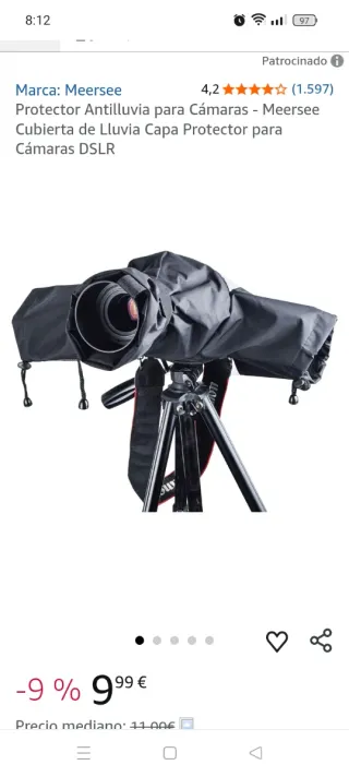 Protector Antilluvia Cámaras Meersee, Funda Lluvia