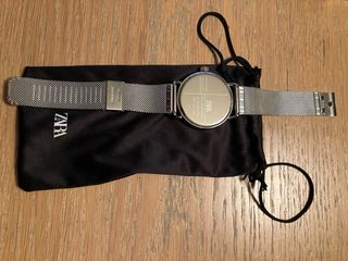 Reloj Zara Caballero Negro y Plateado