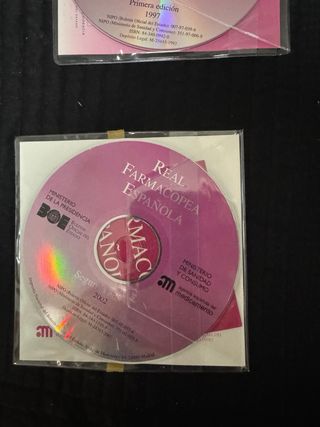 Lote 4 CDs Real Farmacopea Española/Formulario