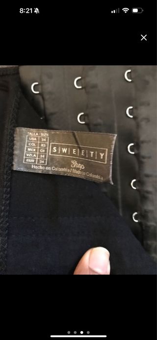 Faja Cinturilla Látex Negra