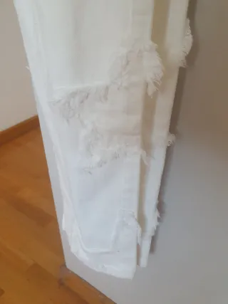 Pantalón Mango Blanco Talla M