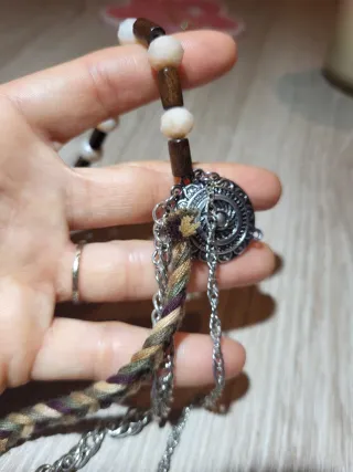 Collar boho con cuentas y trenza