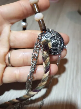 Collar boho con cuentas y trenza