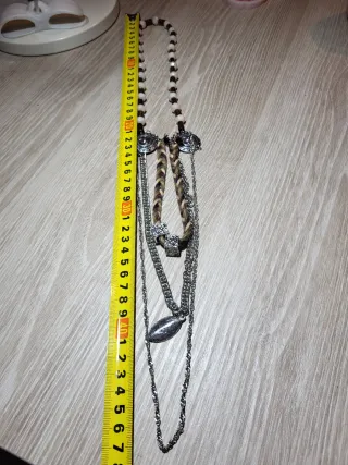 Collar boho con cuentas y trenza