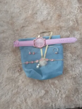 Conjunto Joyas: Reloj, Pendientes, Collar, Anillo