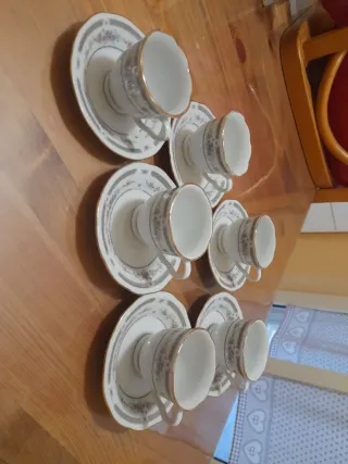 Set 6 Tazzine Caffè Porcellana Oro