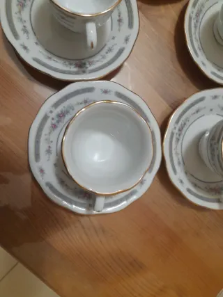 Set 6 Tazzine Caffè Porcellana Oro